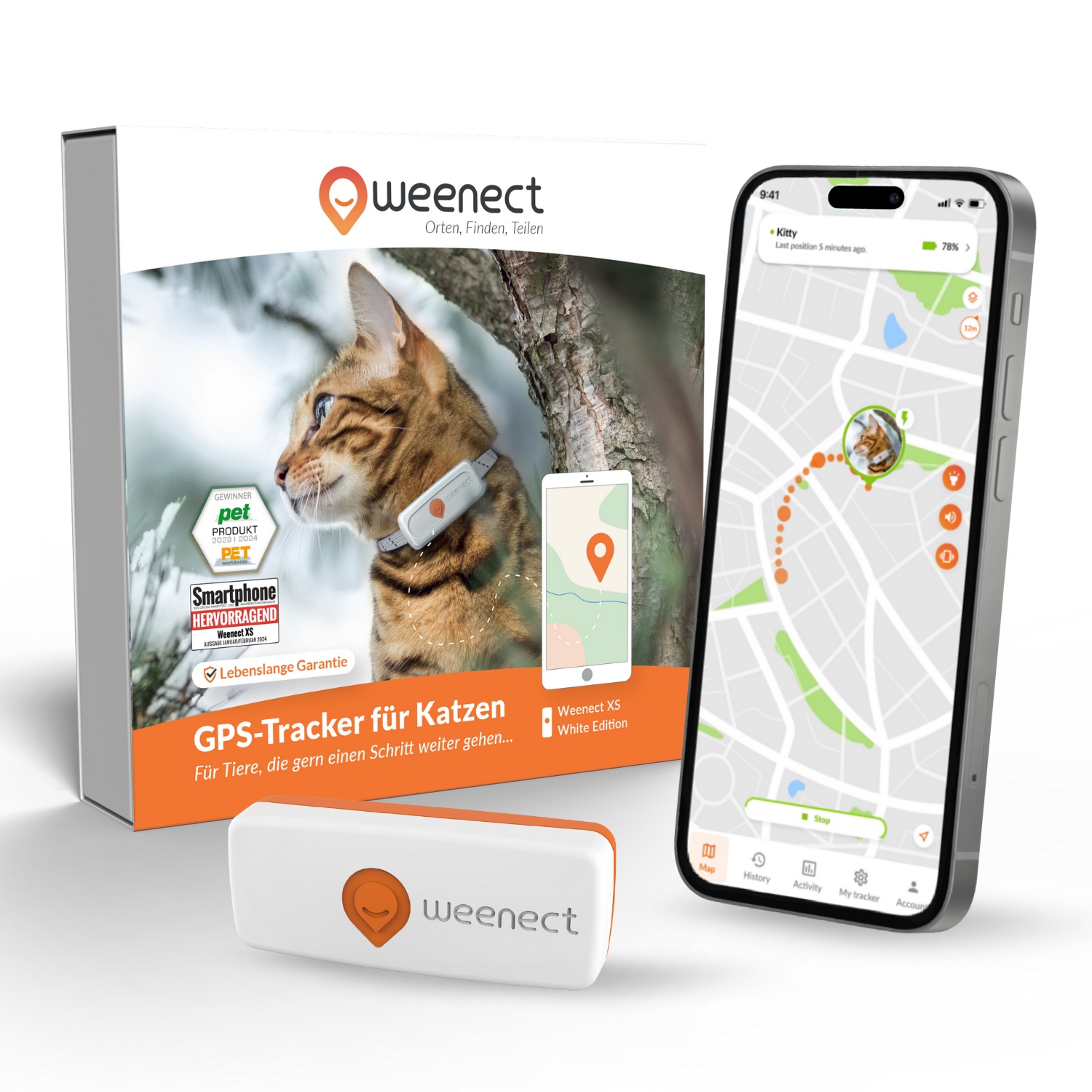 Weenect XS Mini GPS-Tracker für Katzen