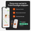 3 stappen om het Weenect XS GPS-halsband te gebruiken: aankoop, abonnement, app — tracker verkrijgbaar in zwart en wit, 5-sterren Trustpilot-beoordeling, uitstekend