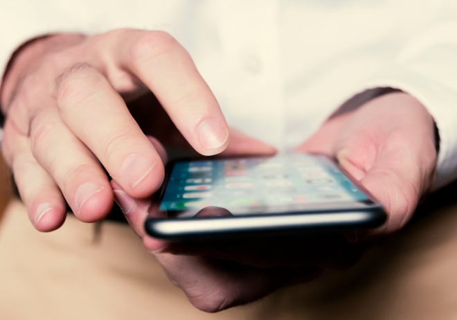 A man on his phone