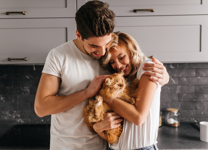 Famille avec chat
