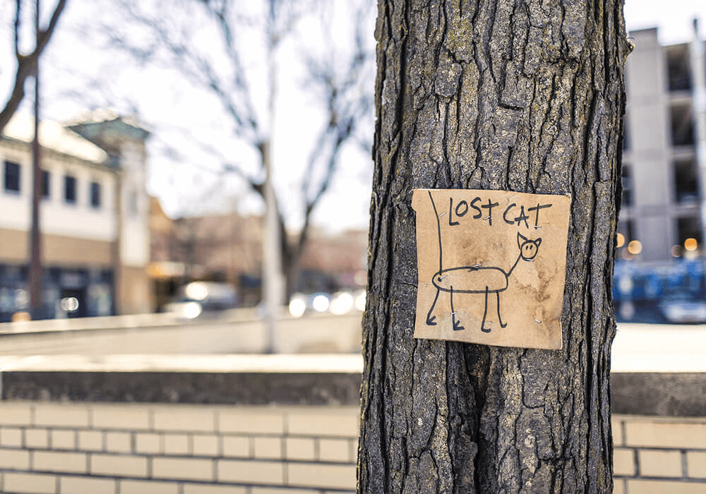 Dessin d’enfant d’une affichette diffusée dans le quartier