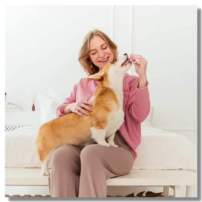 A woman and her dog
