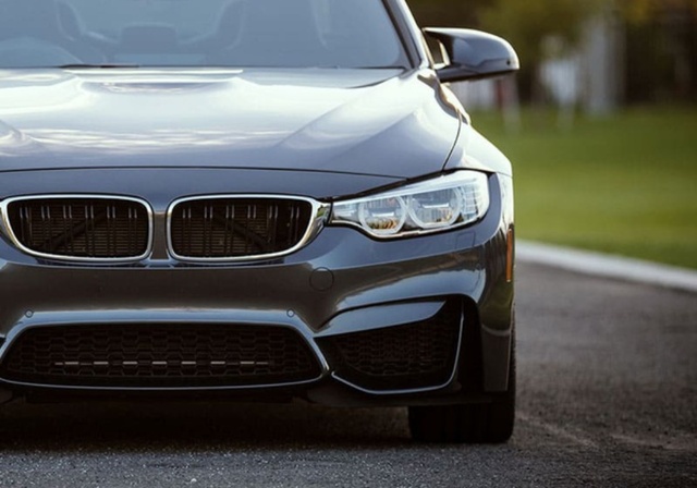 The front of an SUV